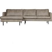 BePureHome Rodeo Chaise Longue Links - Eco-leder - Elephant