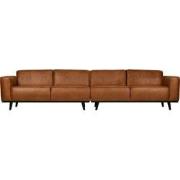 BePureHome Statement 4-Zitsbank XL - Eco-leder - Cognac - 77x372x93