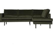 BePureHome Rodeo Hoekbank Rechts - Velvet - Green Hunter - 85x266x213