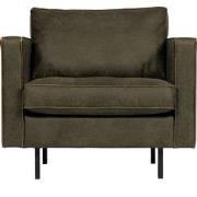 BePureHome Rodeo Classic Fauteuil - Eco-leder - Army - 83x98x88