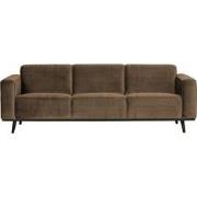 BePureHome Statement 3-Zitsbank - Fluweel - Taupe - 77x230x93