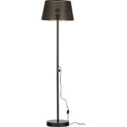 WOOOD Exclusive Kars Vloerlamp - Metaal - Zwart/Brass - 161x42x42