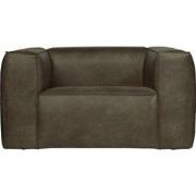 WOOOD Bean Fauteuil - Recycle Leer - Army - 74x146x98