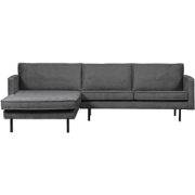 BePureHome Rodeo Chaise Longue Links - Velvet - Mountain - 85x300x155