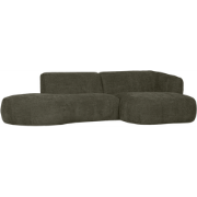 WOOOD Polly Chaise Longue Recjts - Polyester - Warm Groen - 71x258x150