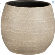 Alentejo pot rond beige h15xd16cm