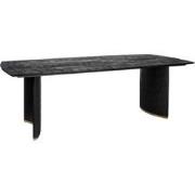 PTMD Ostara Black Mango Wood Diningtable 240cm Gold Leg