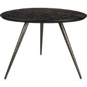 PTMD Fieron Black Wooden Dining Table Organic Round