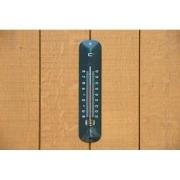 Muurthermometer metaal antraciet 30x6,5x1 cm