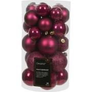 Kerstbal plastic d6 cm groentappl 30st