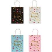 Decopatent® 12 STUKS MIX Happy Birthday Traktatie Uitdeel papieren zak...