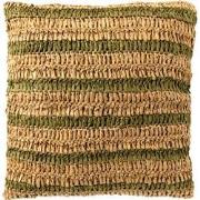 Dutch Decor ANTONY - Sierkussen 45x45 cm - strepen van raffia - Olive ...