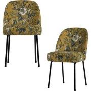 BePureHome Vogue Eetkamerstoelen - Fluweel - Poppy Mosterd - Set van 2