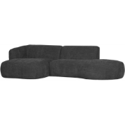 WOOOD Polly Chaise Longue Links - Polyester - Grijs - 71x258x150/105