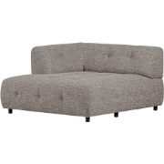 WOOOD Louis 1,5-Zits Chaise Longue - Polyester - Coffee - 73x122x140