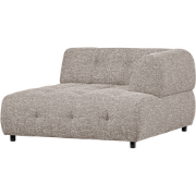 WOOOD Louis 1,5-Zits Chaise Longue - Polyester - Powder - 73x122x140