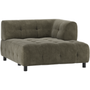 WOOOD Louis 1,5-Zits Chaise Longue - Polyester - Leaf - 73x122x140