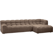 WOOOD Allure Chaise Longue Rechts - Polyester - Bruin - 79x324x165