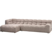 Woood Allure Chaise Longue - Polyester - Bruin Melange - 79x324x165