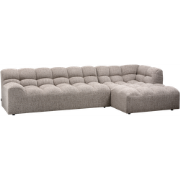 WOOOD Allure Chaise Longue Rechts - Polyester - Klei - 79x324x165