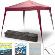 Partytent opvouwbaar / Vouwtent Paviljoen 330x330 cm Bordeaux