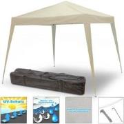 Partytent opvouwbaar / Vouwtent Paviljoen 330x330 cm - Beige