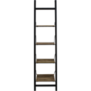 HSM Collection-Decoratieve Ladder -55x40x220-Zwart/Naturel-Mango/Metaa...