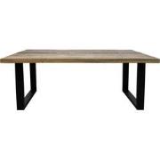 HSM Collection-Rechthoekige Eettafel Melbourne-220x100x77-Naturel/Zwar...