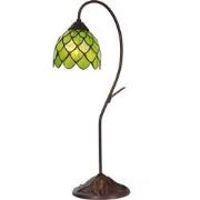 LumiLamp Tiffany Tafellamp  Ø 28x60 cm Groen Glas Tiffany Bureaulamp