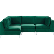 Beliani EVJA - Modulaire Sofa-Groen-Fluweel