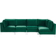 Beliani EVJA - Modulaire Sofa-Groen-Fluweel