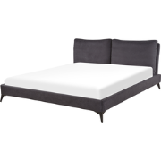 Beliani MELLE - Tweepersoonsbed-Grijs-Chenille