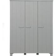 WOOOD Dennis 3-Deurs Kast - Grenen - Betongrijs - 202x158x55