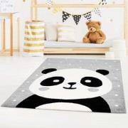 Tapijtenloods Vloerkleed Bubble Kids Panda Grijs- 140x200 CM