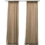 Larson - Velvet Gordijnen - 1.4m x 2.5m - Haken - Taupe