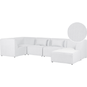 Beliani LEMVIG - Modulaire Sofa-Wit-Corduroy