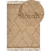 Beliani HANDERE - Gevlochten-Beige-Jute