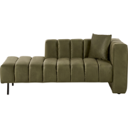 Beliani LANNILS - Chaise longue-Groen-Fluweel