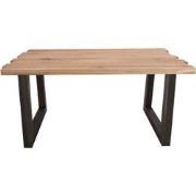 Feel Furniture - 200x100 Eettafel - Massief Boomstamblad Eiken - Const...