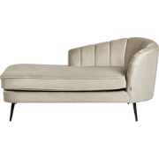 Beliani ALLIER - Chaise longue-Beige-Fluweel