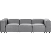 Beliani FALSTERBO - Modulaire Sofa-Grijs-Fluweel