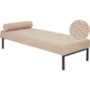 Beliani CHINON - Chaise longue-Beige-Bouclé