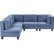 Beliani UNSTAD - Modulaire Sofa-Blauw-Polyester