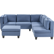 Beliani UNSTAD - Modulaire Sofa-Blauw-Polyester