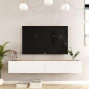 TV Meubel Turin Atlantisch Dennenhout Wit Melamine 180x29,6x31,6 cm