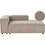 Beliani ARDAL - Chaise longue-Beige-Corduroy