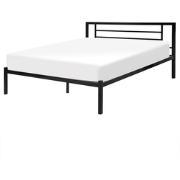 Beliani CUSSET - Tweepersoonsbed-Zwart-Staal