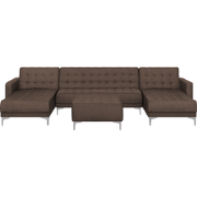 Beliani ABERDEEN - Modulaire Sofa-Bruin-Polyester