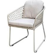 Bara dining chair aluminium salix/rope salix/flax beige AW