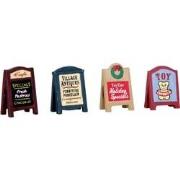 Village signs, set of 4